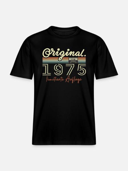 Original 1975 Vintage 1975 Birthday Retro 1975 - RELAXED FIT Unisex Organic T-Shirt - black
