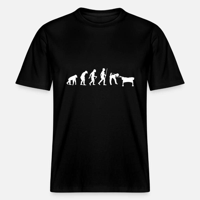 Évolution du billard -  T-shirt unisexe RELAXED FIT en coton bio - noir