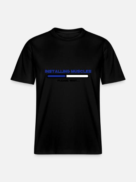installing muscles 2 -  T-shirt unisexe RELAXED FIT en coton bio - noir