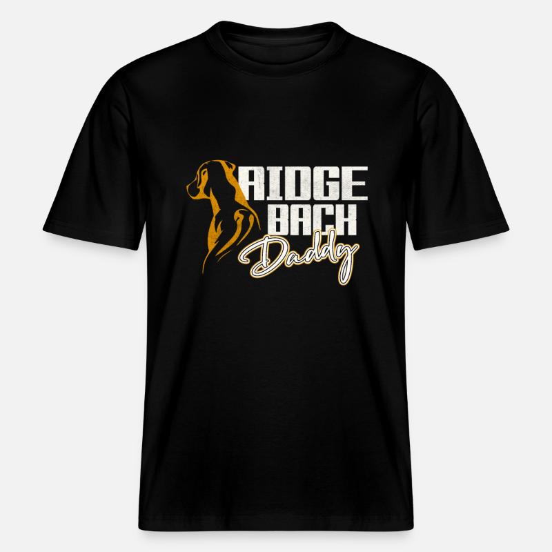 Rhodesian Ridgeback Daddy -  RELAXED FIT Unisex Organic T-Shirt - Schwarz