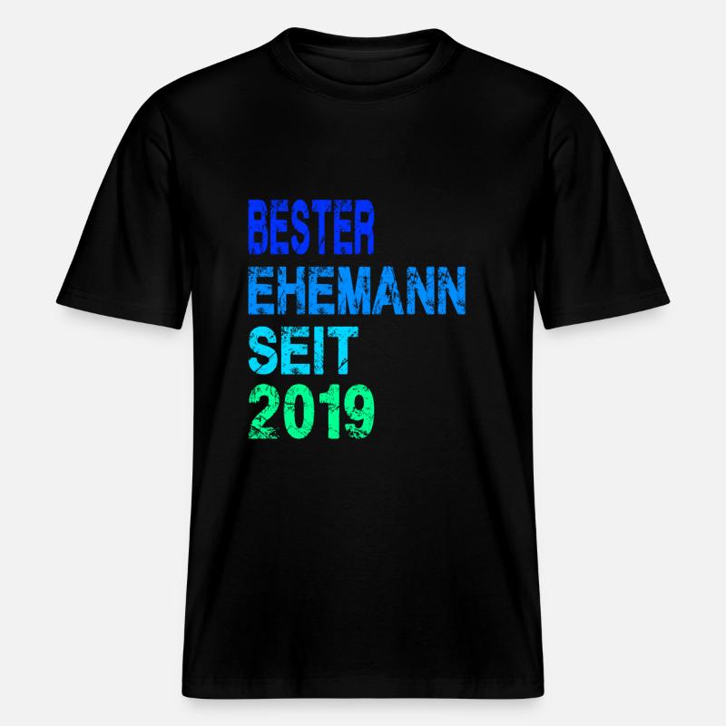 Bester Ehemann seit 2019 -  RELAXED FIT Unisex Organic T-Shirt - Schwarz