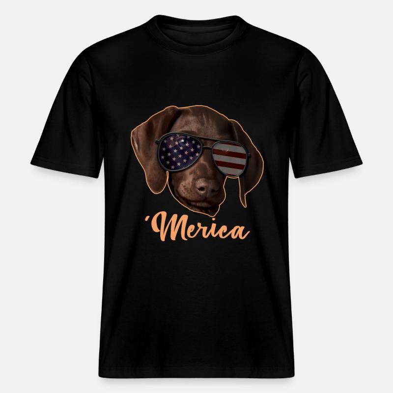 Merica Zeiger 4. Juli Geschenk - RELAXED FIT Unisex Organic T-Shirt - Schwarz