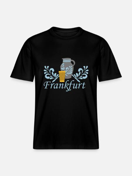 Frankfurt Bembel Geripptes - RELAXED FIT Unisex Organic T-Shirt - Schwarz