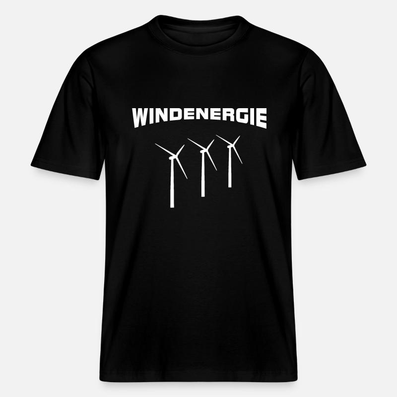 Windenergie Windräder -  RELAXED FIT Unisex Organic T-Shirt - Schwarz
