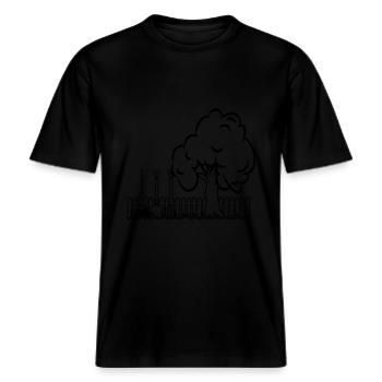 Garden baumgarten tools -  RELAXED FIT Unisex Organic T-Shirt - black - Front - Alina (178cm) & Michal (187cm)