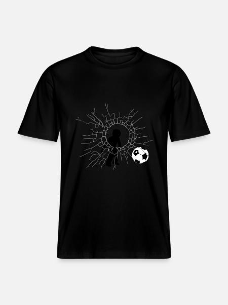 Fußball Junge - RELAXED FIT Unisex Organic T-Shirt - Schwarz