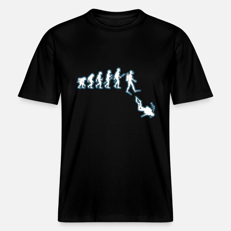 Diver Evolution -  RELAXED FIT Unisex Organic T-Shirt - black