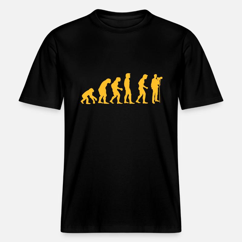 photographer evolution -  T-shirt unisexe RELAXED FIT en coton bio - noir