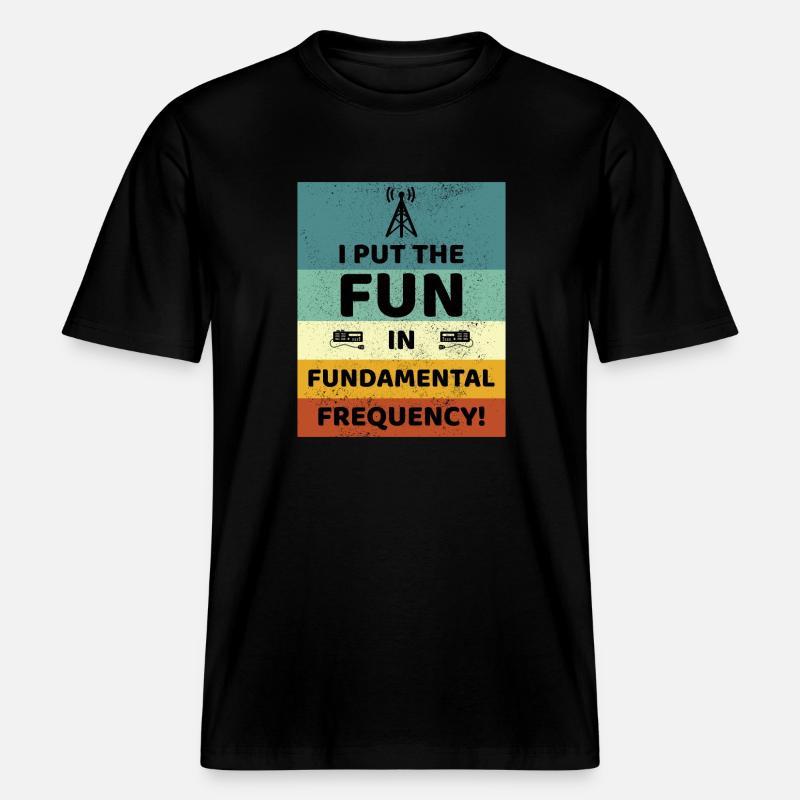 Spaß mit dem Grundfrequenz-Amateurfunk -  RELAXED FIT Unisex Organic T-Shirt - Schwarz