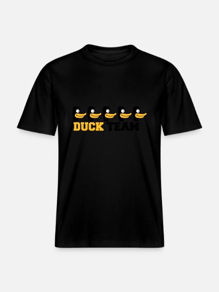 Duck Team -  T-shirt unisexe RELAXED FIT en coton bio - noir