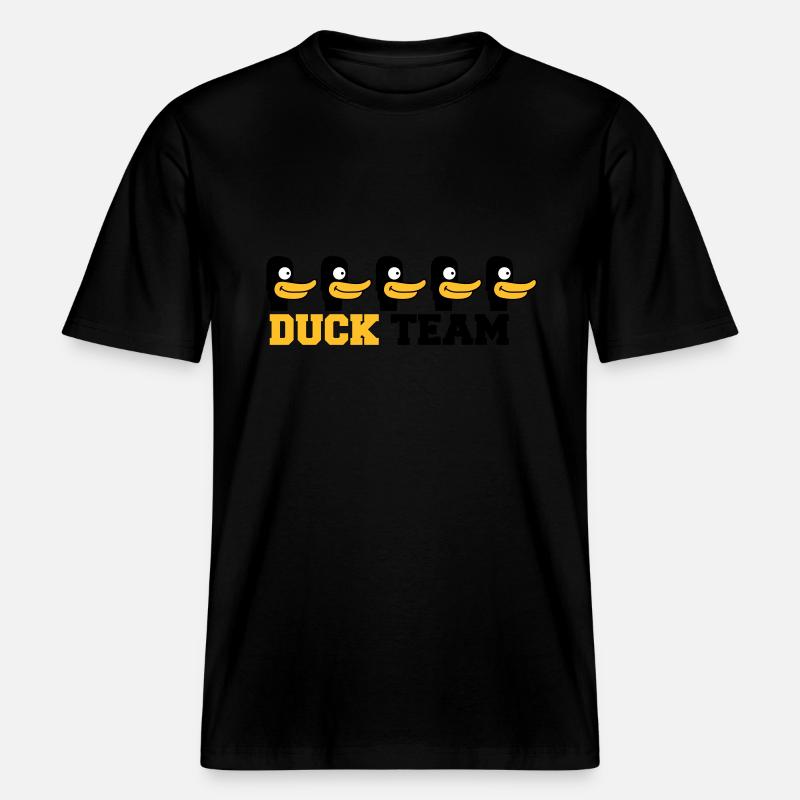 Duck Team -  T-shirt unisexe RELAXED FIT en coton bio - noir