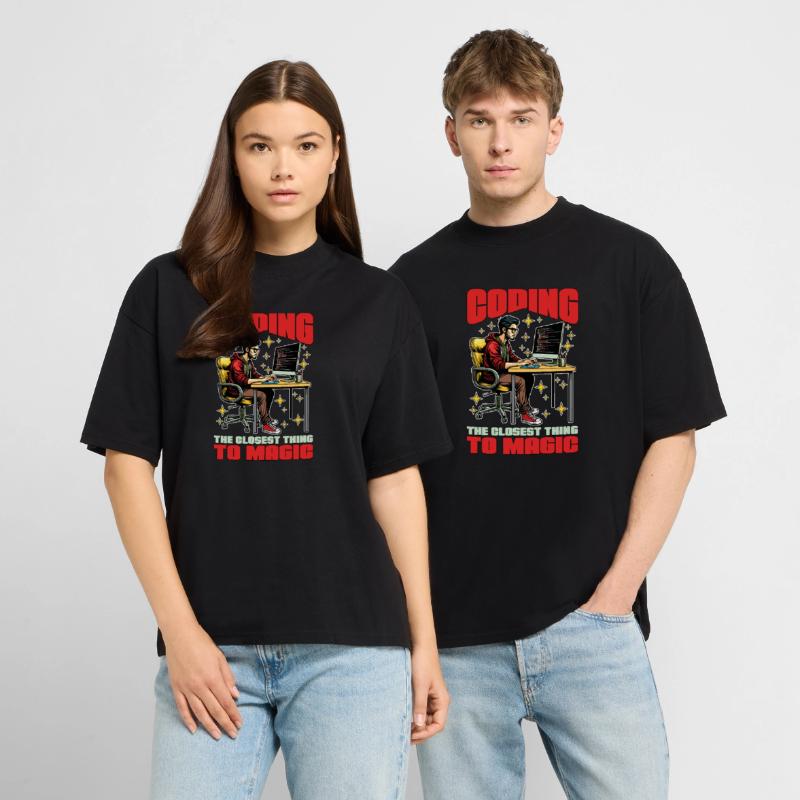 Coder Coding The Closest Thing To Magic Developer  RELAXED FIT Unisex Organic T-Shirt