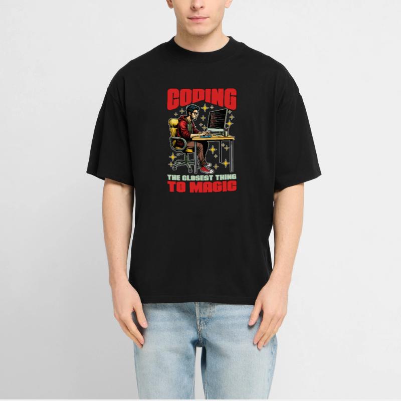 Coder Coding The Closest Thing To Magic Developer  RELAXED FIT Unisex Organic T-Shirt