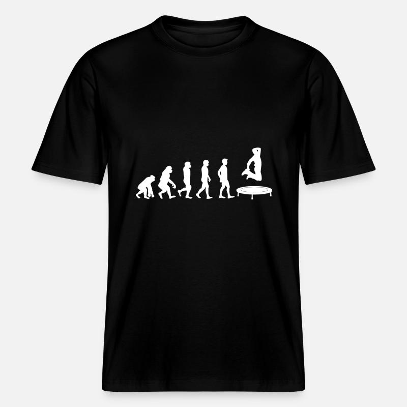 Trampoline Evolution -  T-shirt unisexe RELAXED FIT en coton bio - noir