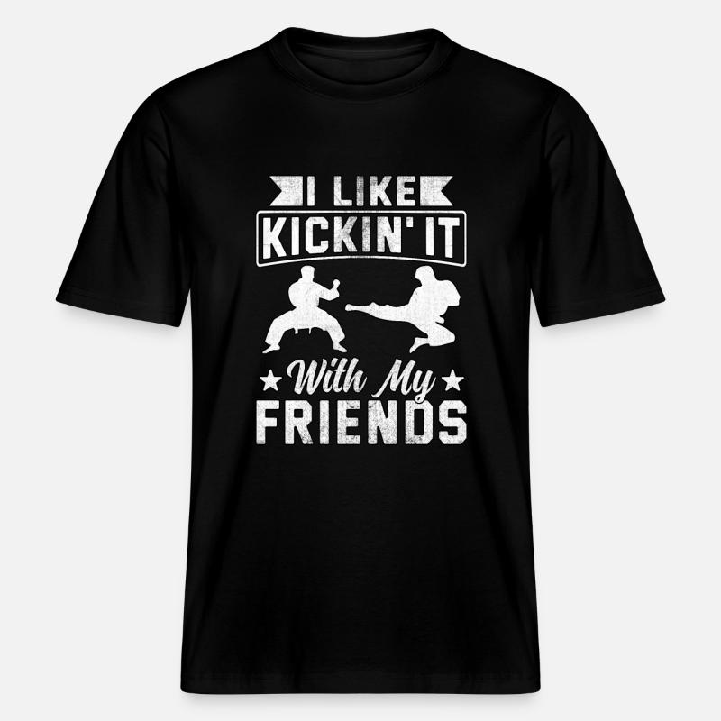 J’aime m’amuser avec mes amis -  T-shirt unisexe RELAXED FIT en coton bio - noir