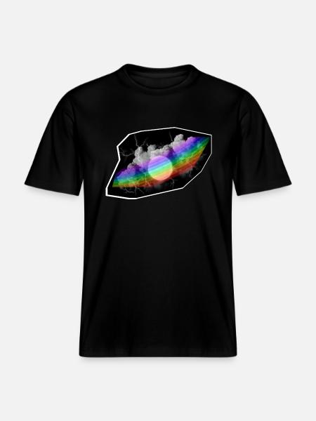 Rainbow Storm - RELAXED FIT Unisex Organic T-Shirt - black