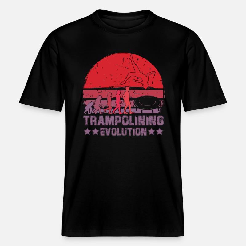 Trampoline Evolution -  T-shirt unisexe RELAXED FIT en coton bio - noir
