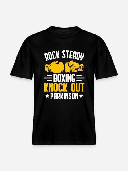 Rock stabil boksning slå ud Parkinson -  Økologisk unisex T-shirt RELAXED FIT - sort