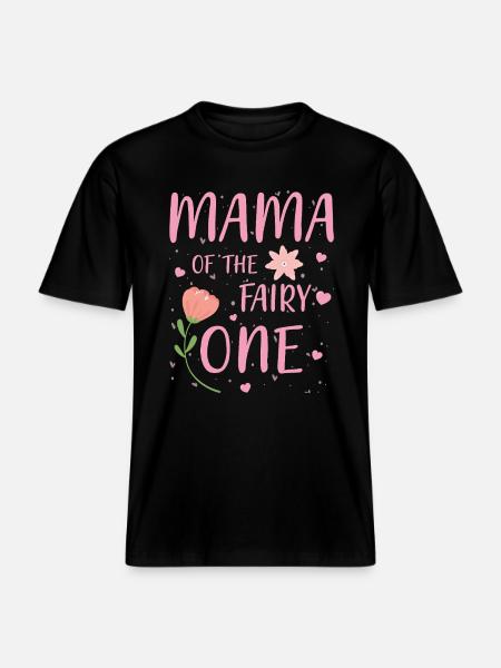 Mama der Fee Eins - RELAXED FIT Unisex Organic T-Shirt - Schwarz