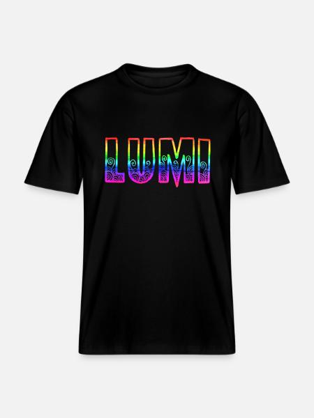 lumi rs regenbogen - RELAXED FIT Unisex Organic T-Shirt - Schwarz