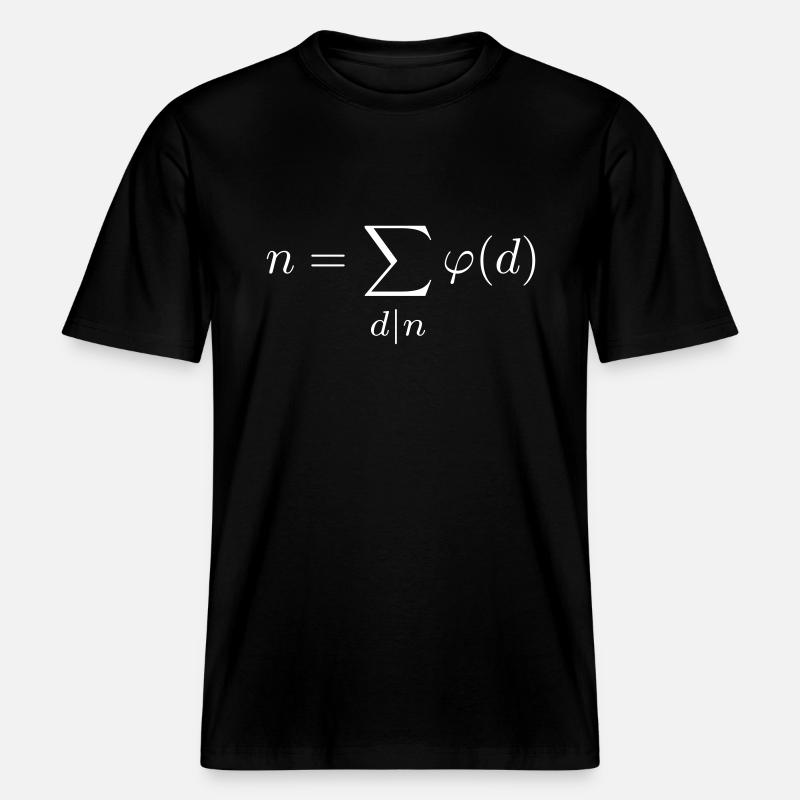 Euler phi -  T-shirt unisexe RELAXED FIT en coton bio - noir