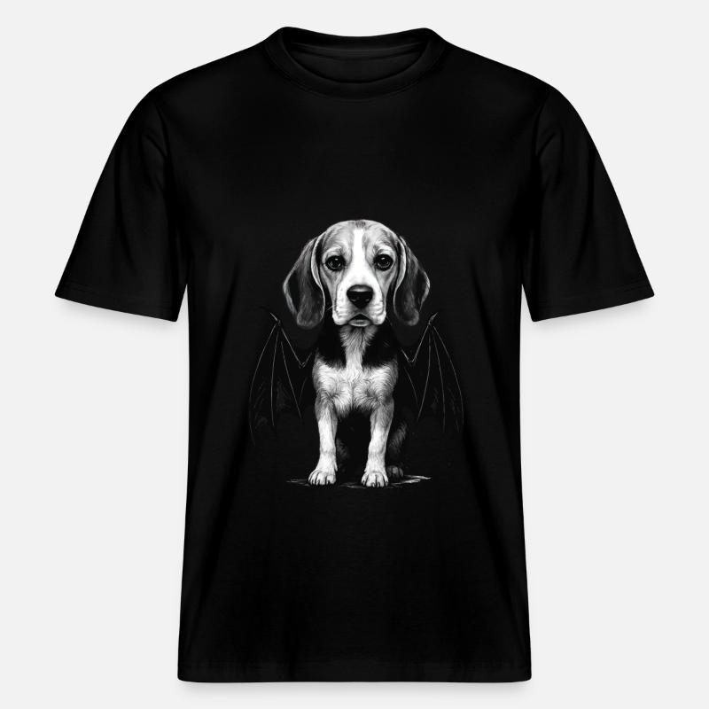 Beagle -  RELAXED FIT Unisex Organic T-Shirt - Schwarz
