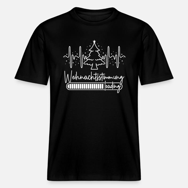 Weihnachtsstimmung loading -  RELAXED FIT Unisex Organic T-Shirt - Schwarz