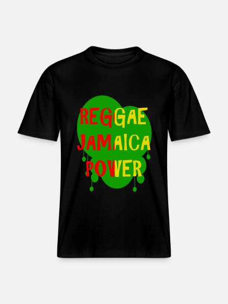reggae jamaica power -  RELAXED FIT Unisex Organic T-Shirt - Schwarz
