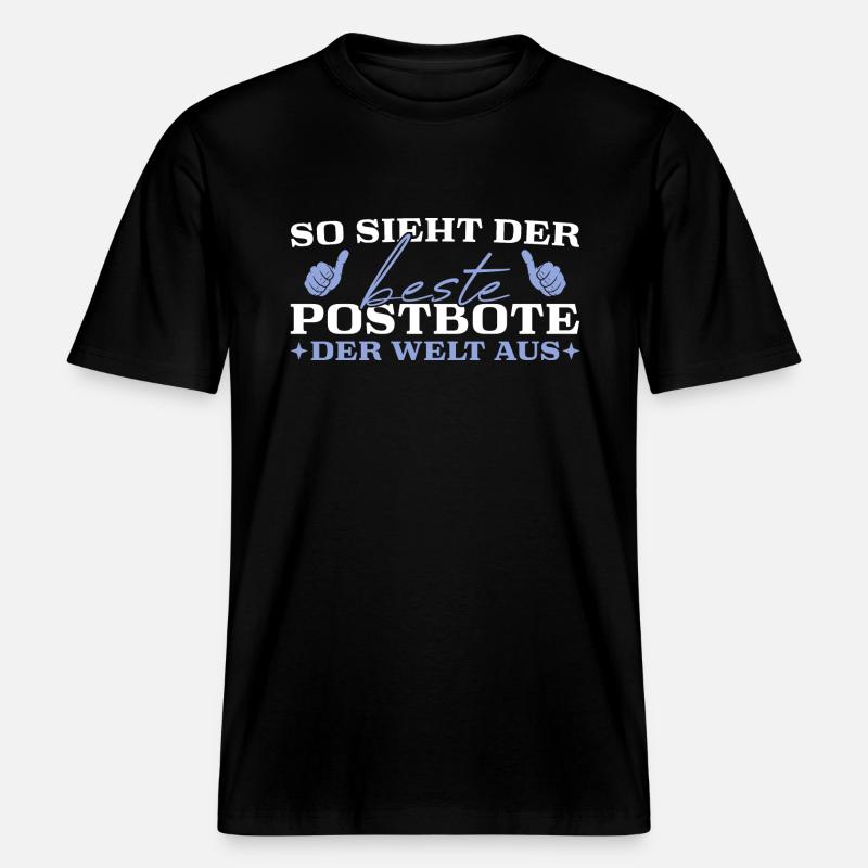 Zusteller Bester Postbote -  RELAXED FIT Unisex Organic T-Shirt - Schwarz