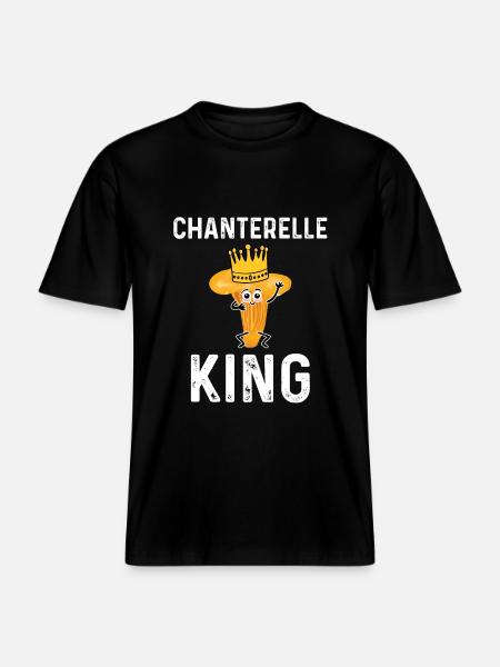 Chanterelle Roi -  T-shirt unisexe RELAXED FIT en coton bio - noir