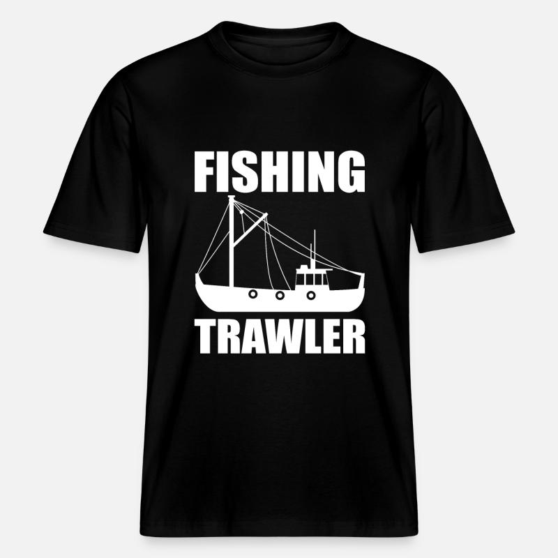Fischkutter -  RELAXED FIT Unisex Organic T-Shirt - Schwarz