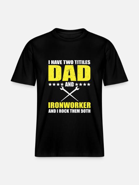 Metallurgical worker father - RELAXED FIT Unisex Organic T-Shirt - black