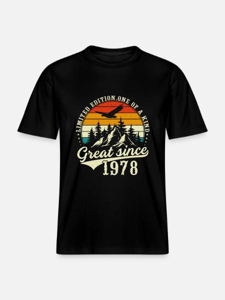 Einzigartig seit 1978 - RELAXED FIT Unisex Organic T-Shirt - Schwarz