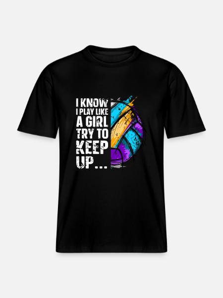 Volley-ball - T-shirt unisexe RELAXED FIT en coton bio - noir