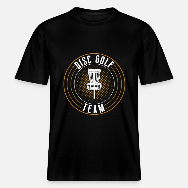 Équipe de disc golf -  T-shirt unisexe RELAXED FIT en coton bio - noir
