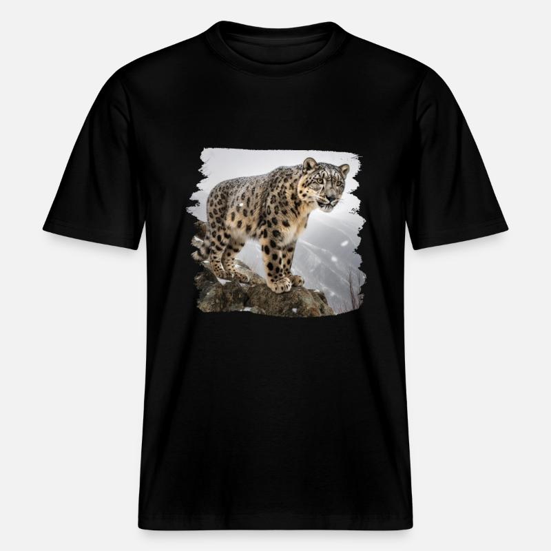 Snow Leopard Snow Leopard - RELAXED FIT Unisex Organic T-Shirt - black