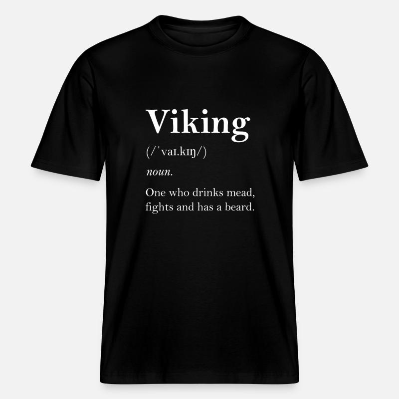 Wikinger Definition -  RELAXED FIT Unisex Organic T-Shirt - Schwarz