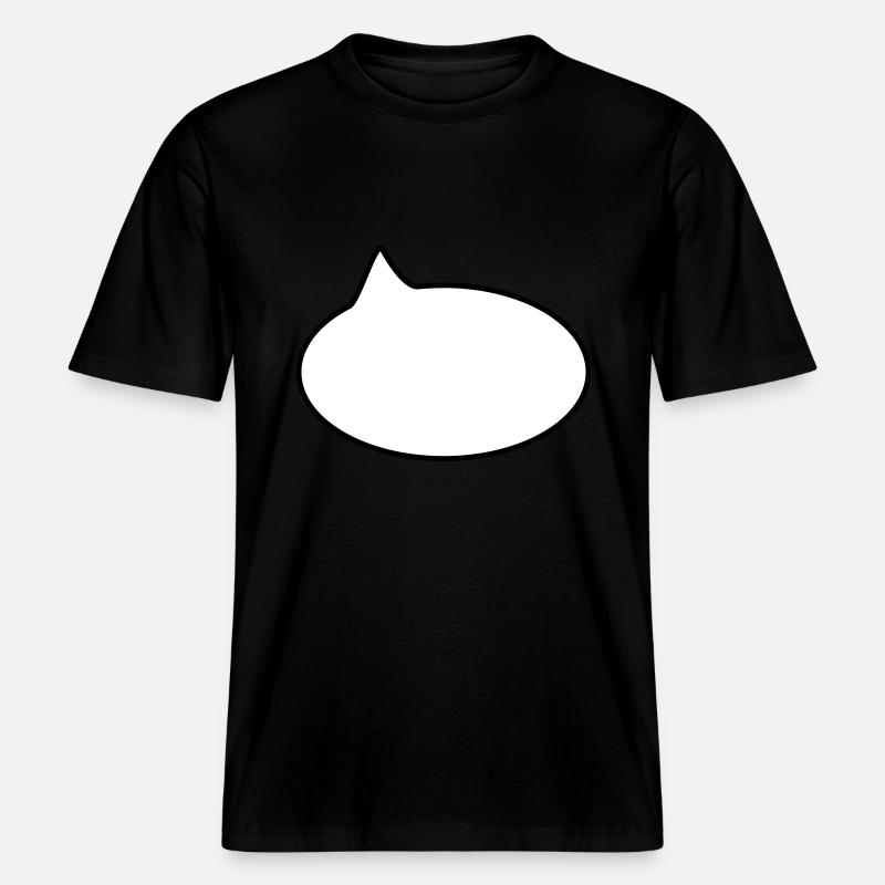 Ballon / / dessin animé / / dire / / déclaration - T-shirt unisexe RELAXED FIT en coton bio - noir
