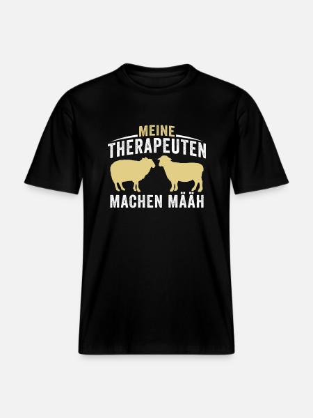 meine therapeuten machen määh - RELAXED FIT Unisex Organic T-Shirt - Schwarz
