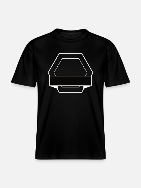 Logo hexagonal - T-shirt unisexe RELAXED FIT en coton bio - noir