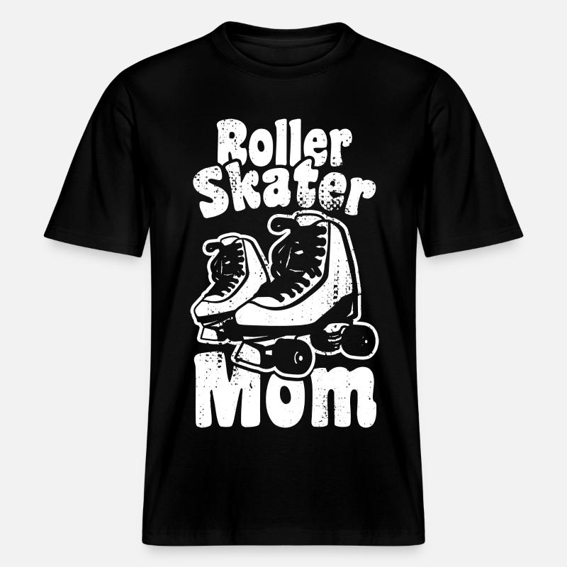 Roller Skater Mutter - RELAXED FIT Unisex Organic T-Shirt - Schwarz