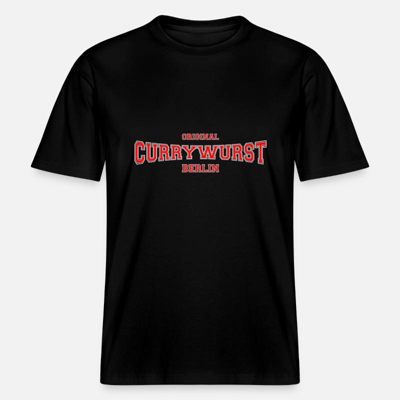 Original Currywurst Berlin -  RELAXED FIT Unisex Organic T-Shirt - Schwarz