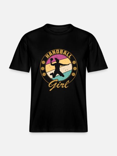 Handball Girl -  RELAXED FIT Unisex Organic T-Shirt - Schwarz
