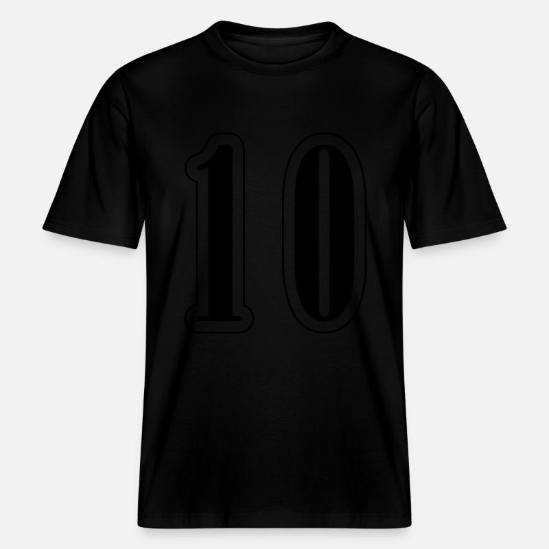 10 Symbole numérique - T-shirt unisexe RELAXED FIT en coton bio - noir