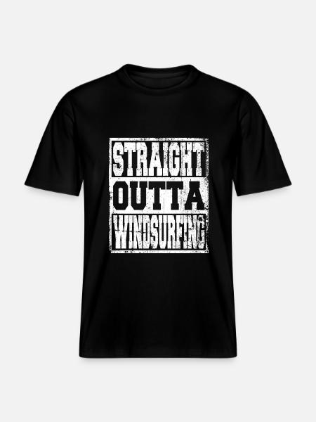 Windsurfing saying funny - RELAXED FIT Unisex Organic T-Shirt - black