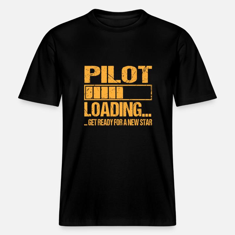Pilot loading Pilot Ausbildung -  RELAXED FIT Unisex Organic T-Shirt - Schwarz
