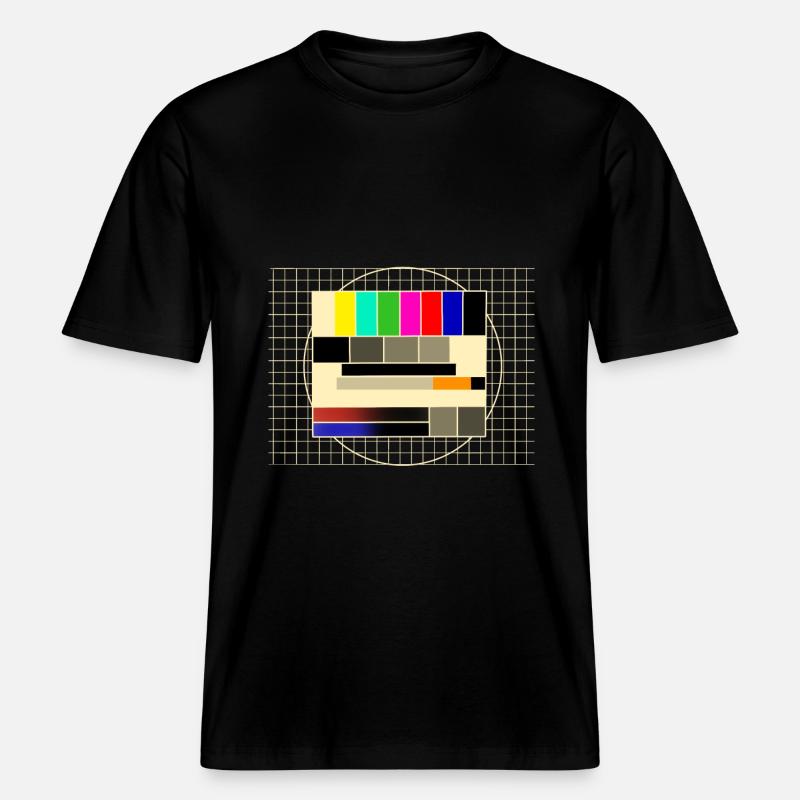 Testbild Sendepause -  RELAXED FIT Unisex Organic T-Shirt - Schwarz