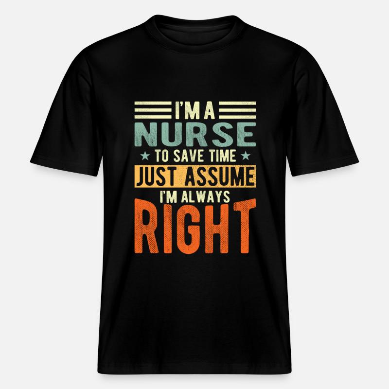 Krankenschwester -  RELAXED FIT Unisex Organic T-Shirt - Schwarz