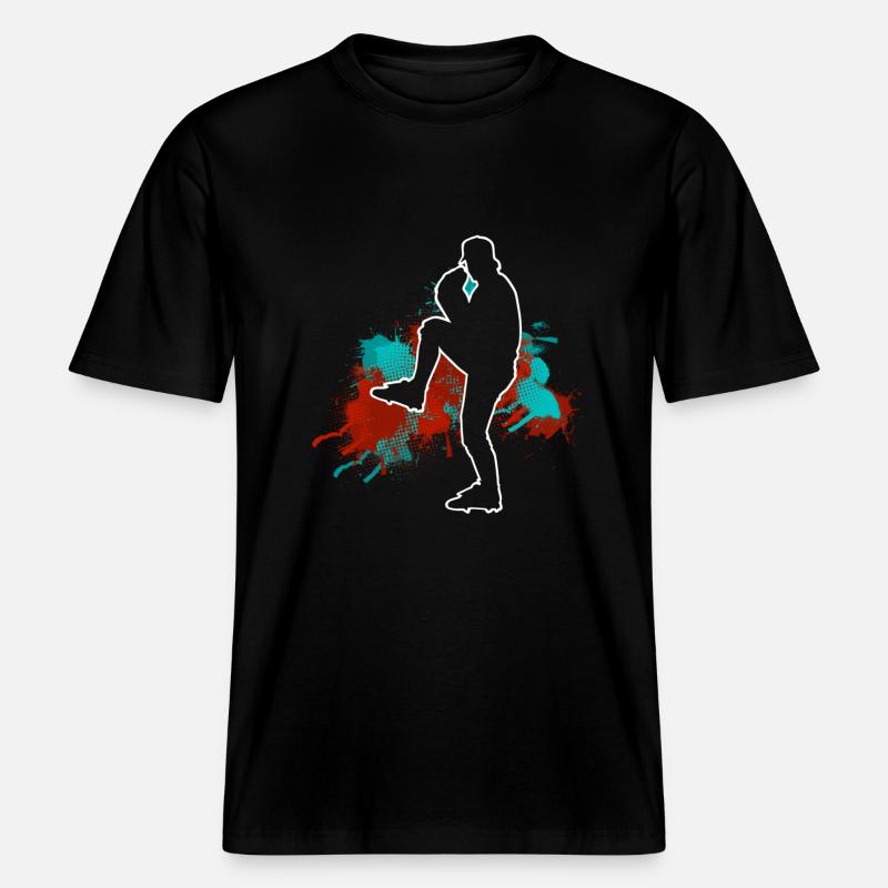Baseball -  RELAXED FIT Unisex Organic T-Shirt - black