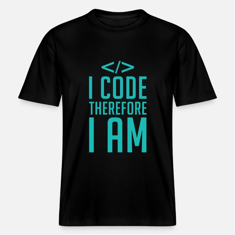 Programmierer Entwickler Coder Code -  RELAXED FIT Unisex Organic T-Shirt - Schwarz